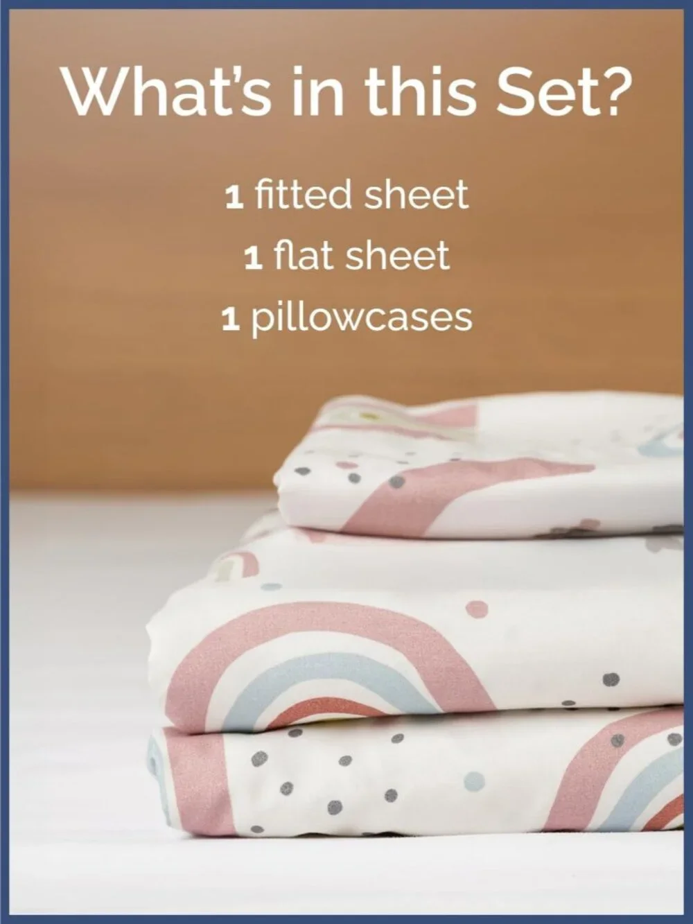 Kids Twin Rainbow Sparkles Bed Sheets - 3 Piece Rainbow Sparkles Sheet Set